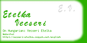 etelka vecseri business card